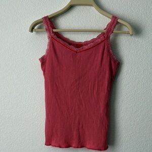 Massimo Kids Pink Camisole with Lace Trim